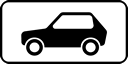Знак 8.4.3 - Вид транспортного средства (легковые автомобили)
