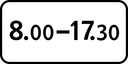 Знак 8.5.4 - Время действия